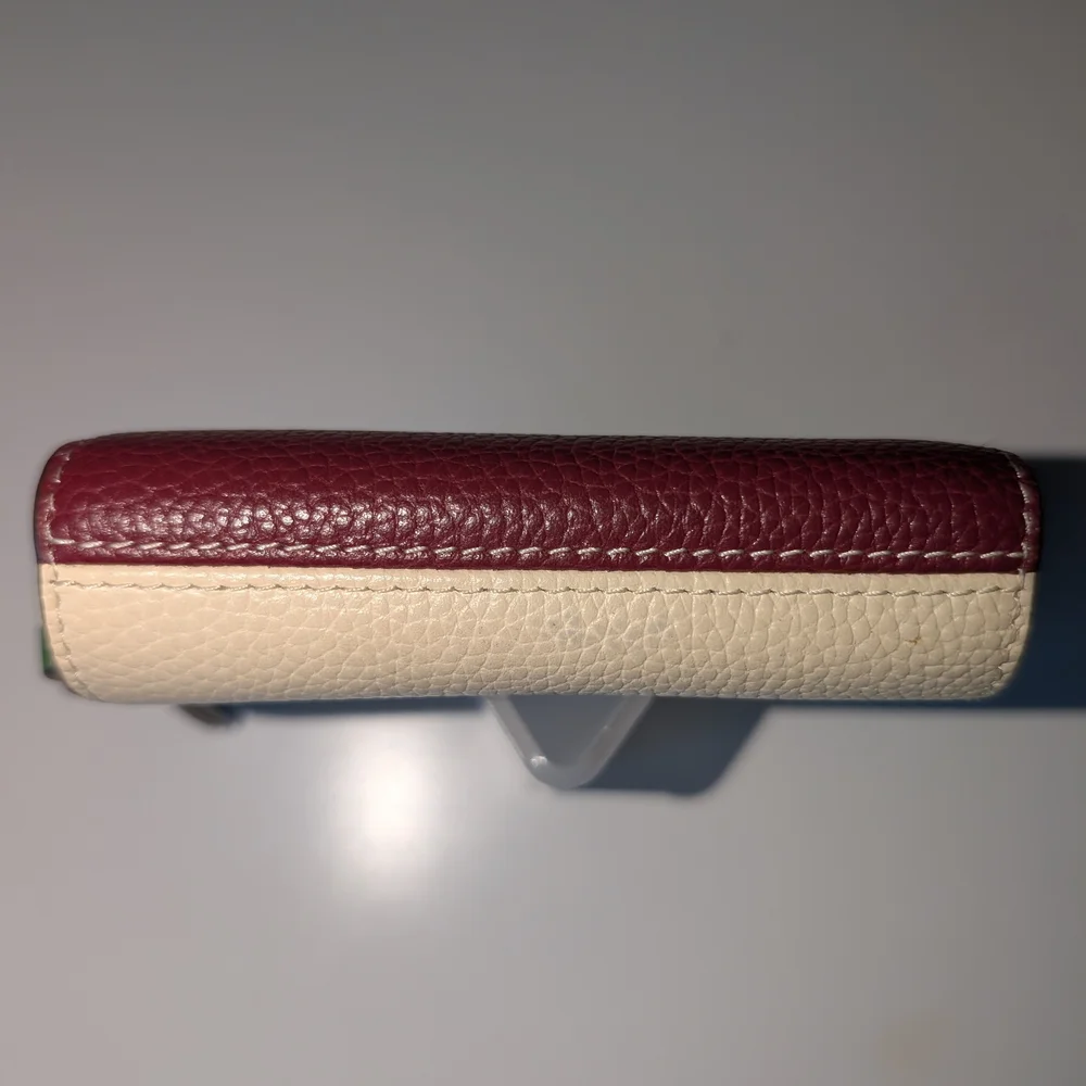 Tory Burch Perry Color-Block Bi-Fold Small Wallet With Tory-Branded Dust Bag